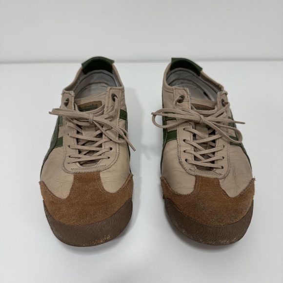 Onitsuka Tiger Tokuten Beige Green Lace Up Sneakers - Picture 3 of 12